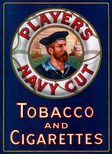 Werbung für Players Navy Cut Tabak und Zigaretten, 1923