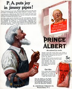 Werbung für Prince Albert Pfeifentabak von Unbekannt