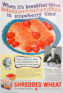 Werbung für Shredded Wheat, 1936