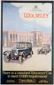 Anzeige für Wolseley-Autos, 1922