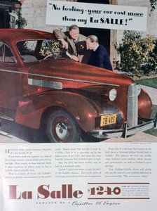 Werbung für das LaSalle V8 Auto, 1939 von Unbekannt