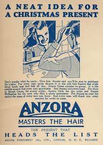 Werbung für Anzora Haarfixativ, 1936 von Unbekannt