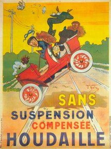 Werbung für Houdaille-Autoaufhängung, ca. 1900 von Unbekannt