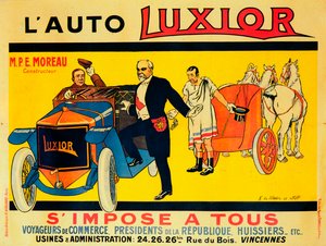Werbung für Luxior-Autos, um 1912-1914 von Unbekannt