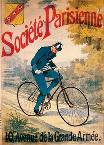 Werbung für Societe Parisienne Fahrräder, um 1895
