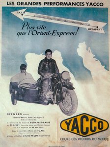 Werbung für Yacco-Motoröl, 1936