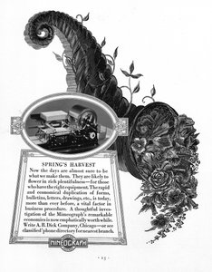 Werbung für den Edison Mimeograph, 1900er-1910er Jahre
