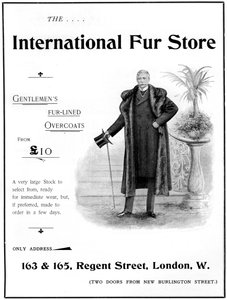 Werbung für den International Fur Store, 1901