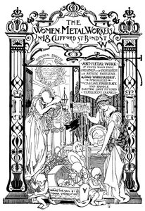 Werbung für die Women Metal Workers Company in London, 1901