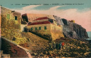 Westafrika - Senegal - Gorée - Die Klippe und das Kastell, ca. 1900 von Unbekannt