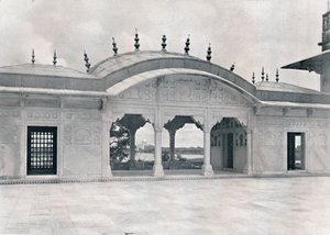 Agra. Der Khas Mahal zeigt den Taj, ca. 1910 von Unbekannt