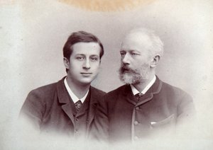Alexander Siloti, russischer Pianist und Dirigent, und Peter Tschaikowsky, russischer Komponist