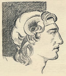 Alexander der Große von einer alten griechischen Münze, 1936