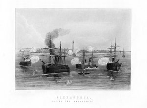 Alexandria, während des Bombardements, 1882 von Unbekannt