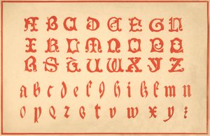 Alphabet, Buchstaben A-Z, Groß- und Kleinbuchstaben von Unbekannt