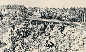 Alum Chine Hängebrücke, 1929 von Unbekannt
