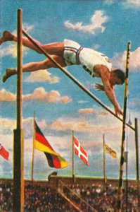 Amerikanischer Stabhochspringer Sabin Carr, 1928