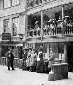 Amerikaner in London, Eine Party im George Hotel, Borough, Southwark, London, 1910