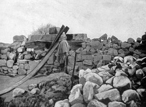 Ein algerischer Soldat auf Wache, Artois, Frankreich, 1915