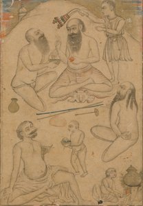 Ein Lager von Yogis von Unbekannt