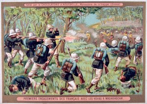 Ein Gefecht gegen die Hovas von Madagaskar, 1883-1896