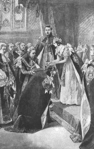 Eine Investitur des Hosenbandordens durch Königin Victoria, ca. 1830er, 1901