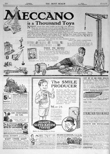 Eine Werbeseite in The Boys Realm, Weihnachten 1921 von Unbekannt
