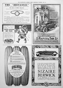 Eine Werbeseite in den Illustrated London News, Weihnachten, 1916