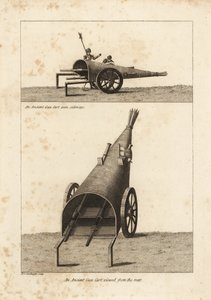 Ein antiker Geschützwagen, verwendet bei der Belagerung von Boulogne 1544