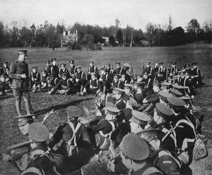 Ein Vortrag im Freien in den Parks, Oxford, 1915