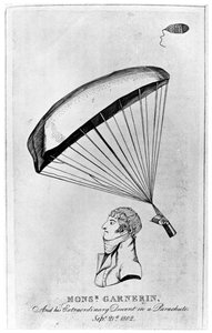 Andre Jacques Garnerin, französischer Aeronaut und erster Fallschirmspringer, ca. 1802 von Unbekannt