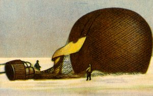 Andrées arktischer Ballon nach dem Absturz, 1897