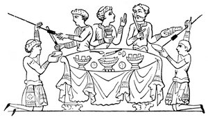 Angelsachsen beim Abendessen, 1910