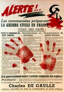 Antikommunistisches pro-gaullistisches Plakat, 1949 von Unbekannt