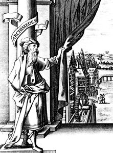 Archimedes c287-212 v. Chr., antiker griechischer Mathematiker und Erfinder