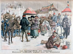 Bewaffnete Invasion Tibets durch britische und indische Truppen, 1904 von Unbekannt
