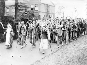 Waffenstillstandsparade im amerikanischen Krankenhaus in Dartford