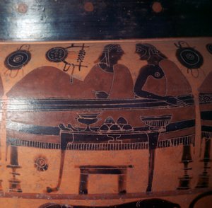 Attisch rotfigurige griechische Vase, 6. Jahrhundert v. Chr.