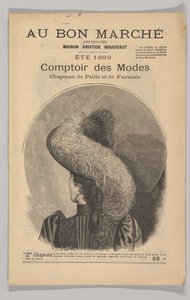 Au Bon Marché-Comptoir des Modes, Strohhüte der Fantasie, Sommer 1890, 1890