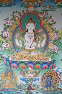 Avalokiteshvara, Buddha des Mitgefühls, Kathmandu, Nepal