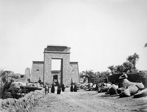 Allee der Sphingen, Karnak, Ägypten, 1878