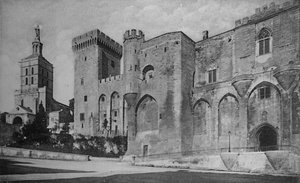 Avignon - Papstpalast und Kathedrale, ca. 1925