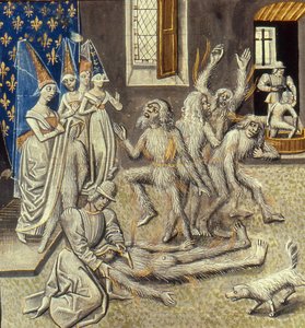 Bal des Ardents Miniatur aus den Grandes Chroniques de France von Jean Froissart, 15. Jahrhundert von Unbekannt