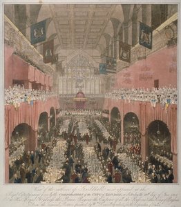 Bankett in der Guildhall, City of London, 1814-1815