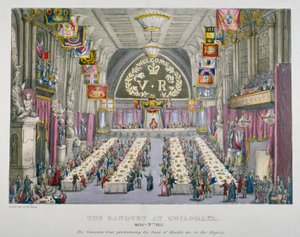 Bankett in der Guildhall zu Ehren von Königin Victoria, City of London, 1837