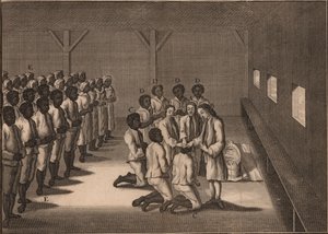Taufe von schwarzen Sklaven, 1757