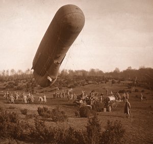 Fesselballon, Somme, Nordfrankreich, ca. 1914-1918
