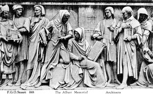 Basrelief vom Albert Memorial, London, frühes 20. Jahrhundert von Unbekannt
