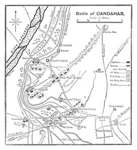Schlacht von Candahar: Plan, 1902 von Unbekannt