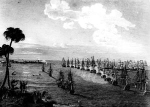 Schlacht am Nil, 1. August 1798, 19. Jahrhundert von Unbekannt